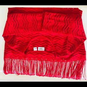 A flowy blood red dress to tango in